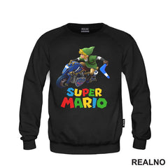 Link vozi karting - Zelda - Super Mario - Majica