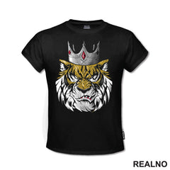 Head Tiger With Silver Crown - Tigar - Životinje - Majica