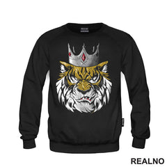 Head Tiger With Silver Crown - Tigar - Životinje - Majica