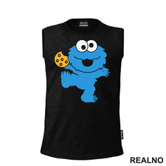 Cookie Monster - Holding A Cookie - Crtani Filmovi - Majica