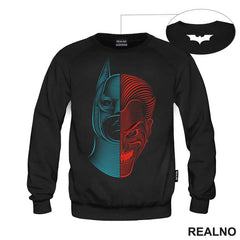 Blue And Red - Half Face - Joker - Batman - Majica