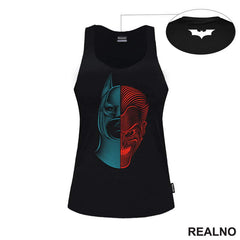 Blue And Red - Half Face - Joker - Batman - Majica