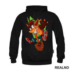 OUTLET Crni muški duks veličine XL sa kapiljačom - GAME - 10381 - D