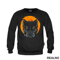 Pit Bull - Narandžasti Mesec - Pas - Dog - Majica