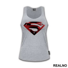 Logo Metalic Red And Black - Superman - Majica