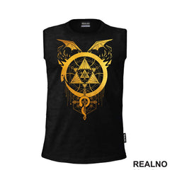 Gilded Snakes Of Alchemy - Golden - Fullmetal Alchemist - Anime - Majica