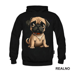 Slatki Mops Sedi - Pug - Pas - Dog - Majica