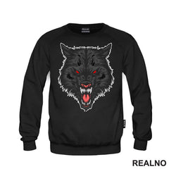 Besan Vuk Sa Crvenim Očima - Wolf - Životinje - Majica