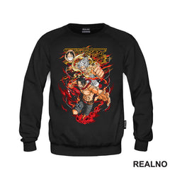 Luffy, Ace And Fire Attack - One Piece - Majica