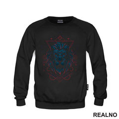 Sa Trouglovima - Plavi - Lav - Lion - Životinje - Majica