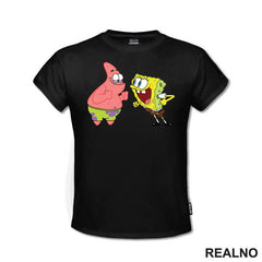 Raduju se - Patrik - Sundjer Bob - Sponge Bob - Crtani Filmovi - Majica