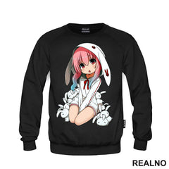Cute Anime Girl With Rabbits - Anime - Majica