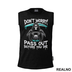 Don't Worry - Kettlebell And Grim Reaper - Trening - Majica