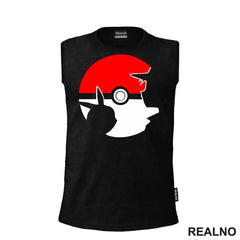 Pikachu, Ash And Pokeball - Pokemon - Majica