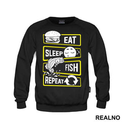 Eat Sleep Fish Repeat Icons - Pecanje - Fishing