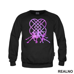 Rumi, Mira And Zoey - Purple Huntrix Logo - Kpop Demon Hunters