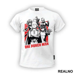 Saitama, Genos And The Group - One Punch Man - Majica