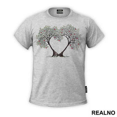 Two Trees Growing In Heart Shape - Ljubav