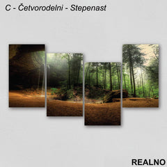 Prašuma, vodopad - Slika na platnu - Kanvas