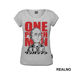 Saitama Red Text - One Punch Man - Majica