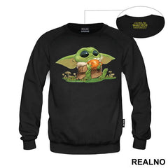 Baby Yoda Drinking Frog Tea - Yoda - Mandalorian - Star Wars