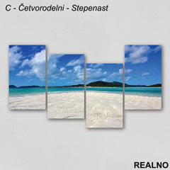 Plaža, beli pesak, more, ostrvo - Slika na platnu - Kanvas