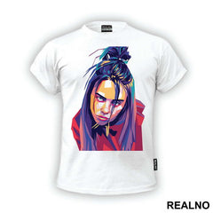 Face Polygonal Art - Billie Eilish - Muzika