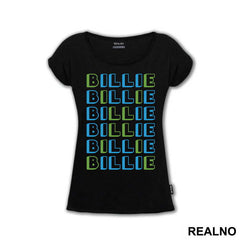 Green And Blue Text - Billie Eilish - Muzika