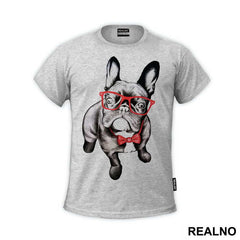 French Bulldog Wearing Red Glasses - Životinje