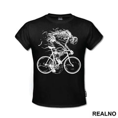 Skeleton Riding A Bike - Art