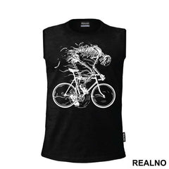 Skeleton Riding A Bike - Art