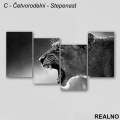 Lavica - Crno-bela fotografija - Slika na platnu - Kanvas