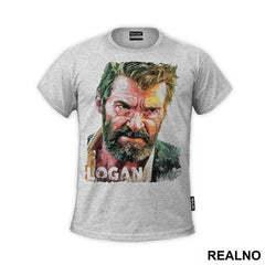 Logan Face Watercolor Painting - Wolverine