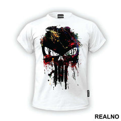 Color Splash Skull Logo - Punisher