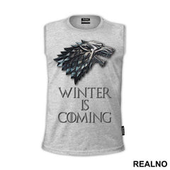Winter Is Coming - Gray Dire Wolf Sigil - House Stark - Game Of Thrones - GOT - Majica