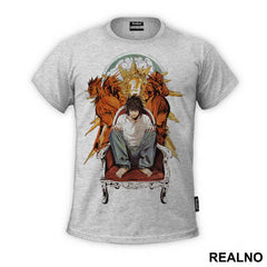 L Sitting on a Throne - Death Note