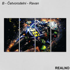 Rossi Na Motoru - Slika na platnu - Kanvas