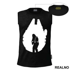 Millennium Falcon Chewbacca Outline - Star Wars