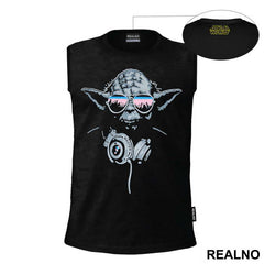 Yoda With Headphones And Sunglasses - Star Wars
