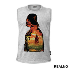 Darth Vader Double Exposure Sunset - Star Wars