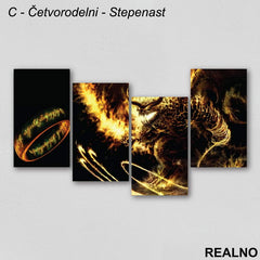 The Ring And Balrog - Lord Of The Rings - Slika na platnu - Kanvas