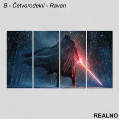 Kylo Ren And Lightsaber in A Wood - Star Wars - Slika na platnu - Kanvas
