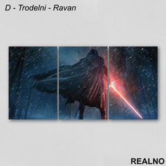 Kylo Ren And Lightsaber in A Wood - Star Wars - Slika na platnu - Kanvas