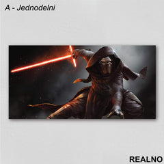Kylo Ren And Lightsaber - Star Wars - Slika na platnu - Kanvas