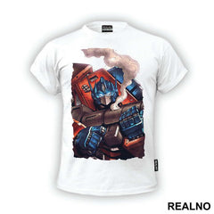 Optimus Prime With Gun And Smoke - Transformers