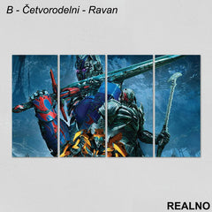 The Last Knight Bumblebee, Megatron And Optimus Prime - Transformers - Slika na platnu - Kanvas