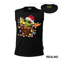Baby Yoda Playing With Christmas Lights - Yoda - Mandalorian - Star Wars