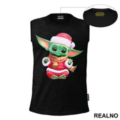 Baby Yoda With Christmas Hat - Yoda - Mandalorian - Star Wars
