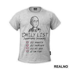 Daily List - Superhero Training - One Punch Man - Majica