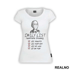 Daily List - Superhero Training - One Punch Man - Majica